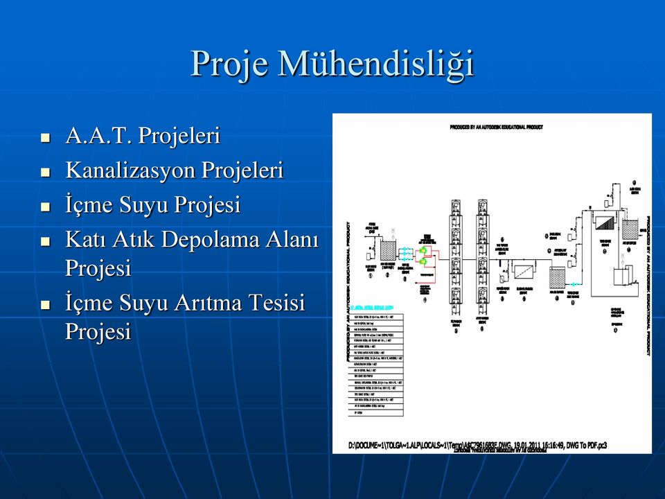 Ġçme Suyu Projesi Katı Atık