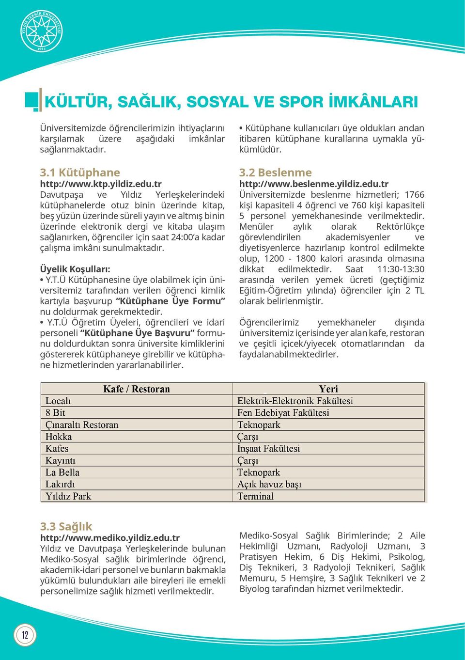 için saat 24:00 a kadar çalışma imkânı sunulmaktadır. Üyelik Koşulları: Y.T.