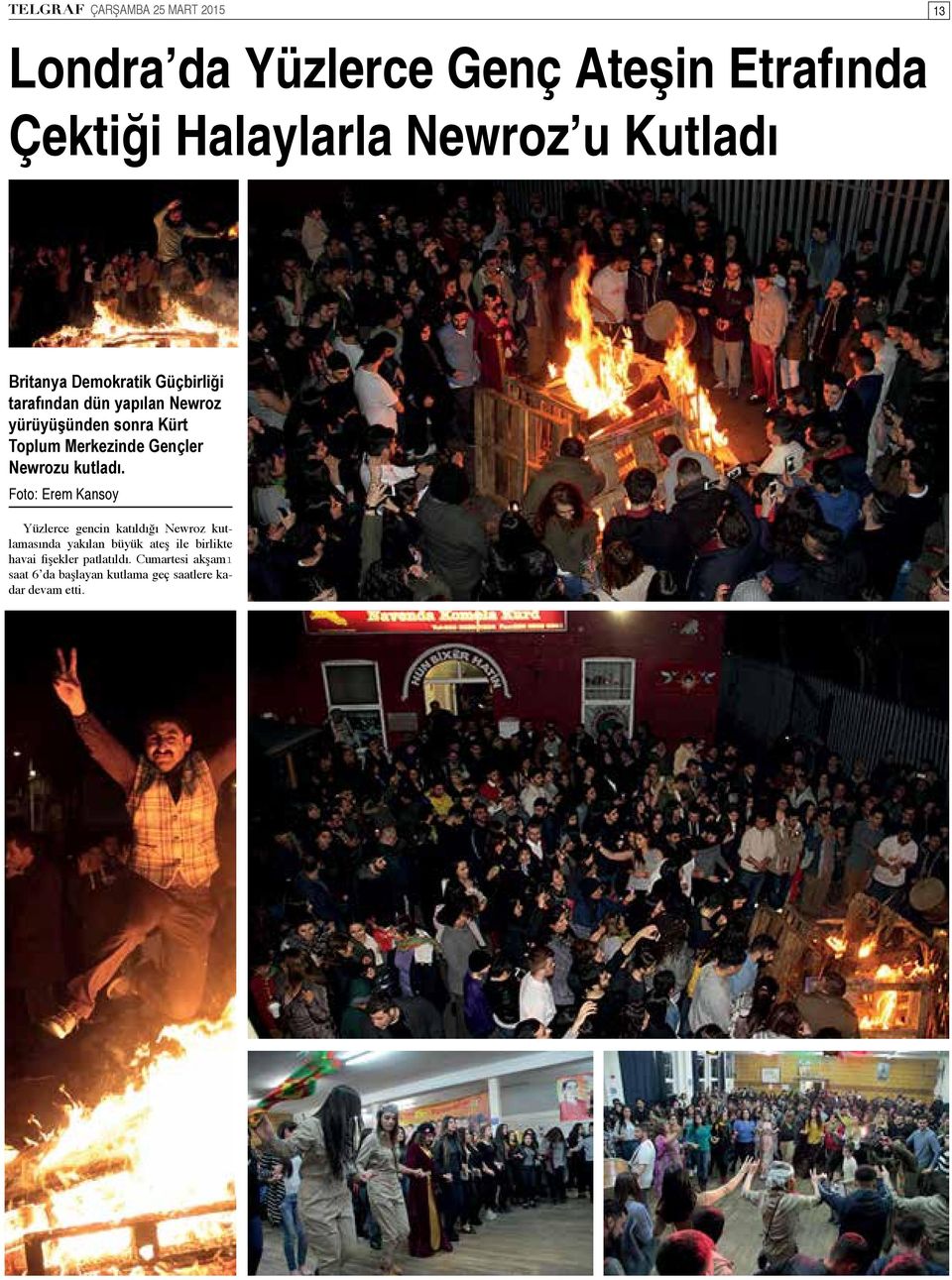 Gençler Newrozu kutladı.