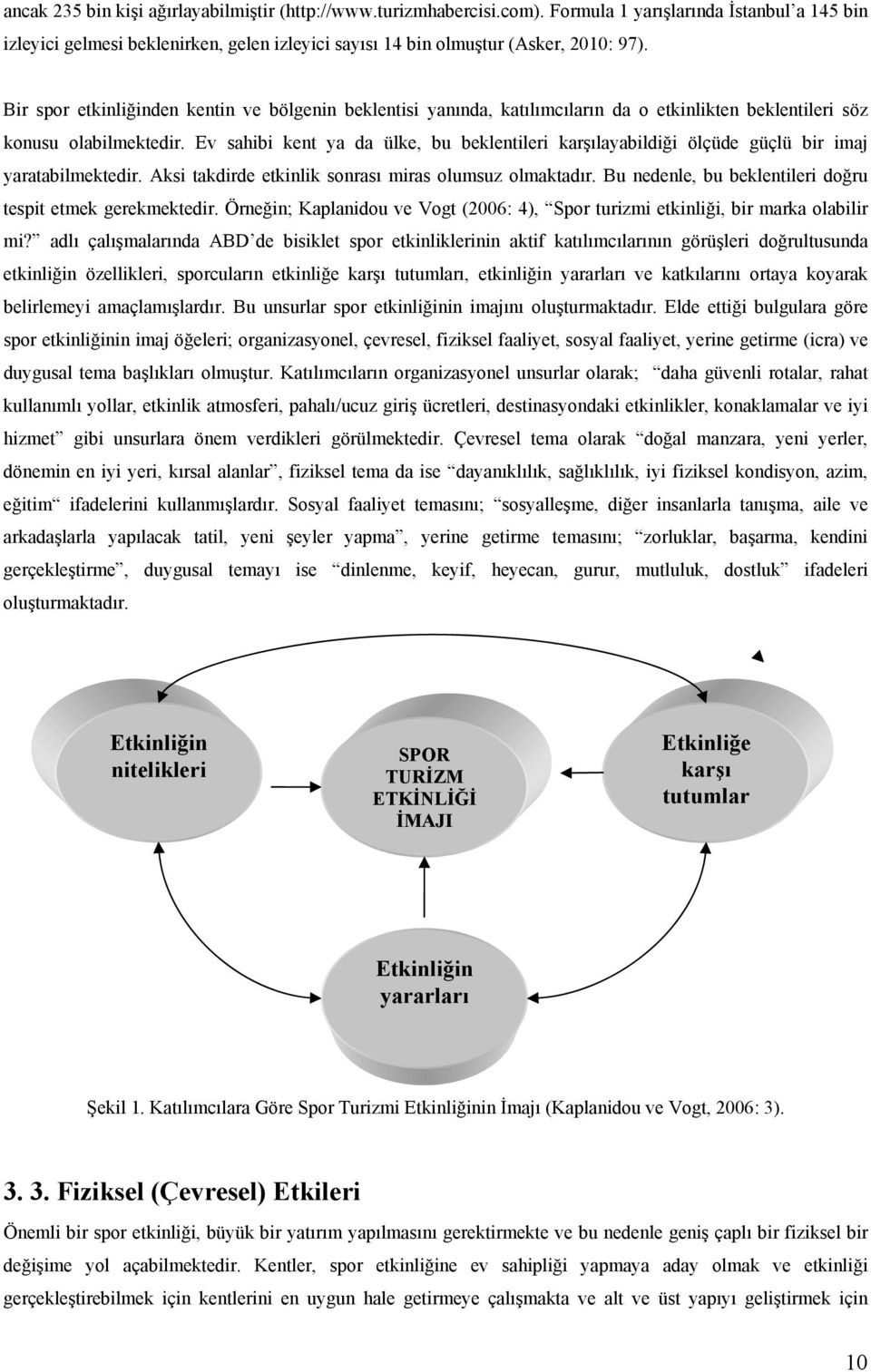 Ev sahibi kent ya da ülke, bu beklentileri karşılayabildiği ölçüde güçlü bir imaj yaratabilmektedir. Aksi takdirde etkinlik sonrası miras olumsuz olmaktadır.