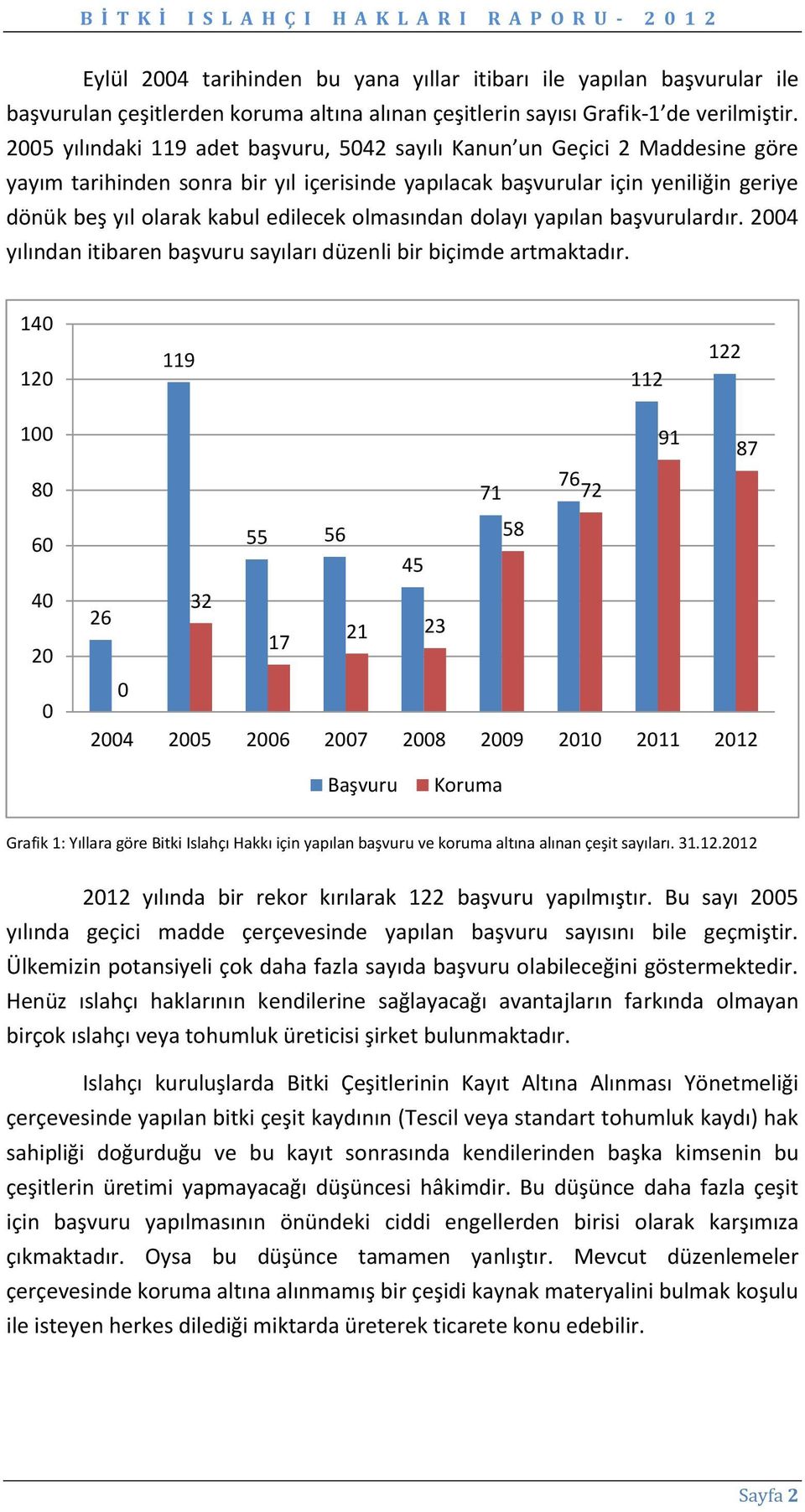 olmasından dolayı yapılan başvurulardır. 2004 yılından itibaren başvuru sayıları düzenli bir biçimde artmaktadır.