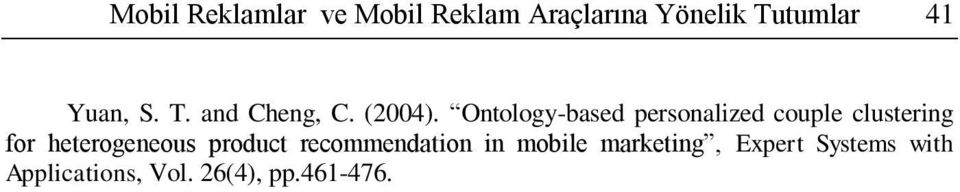 Ontology-based personalized couple clustering for heterogeneous