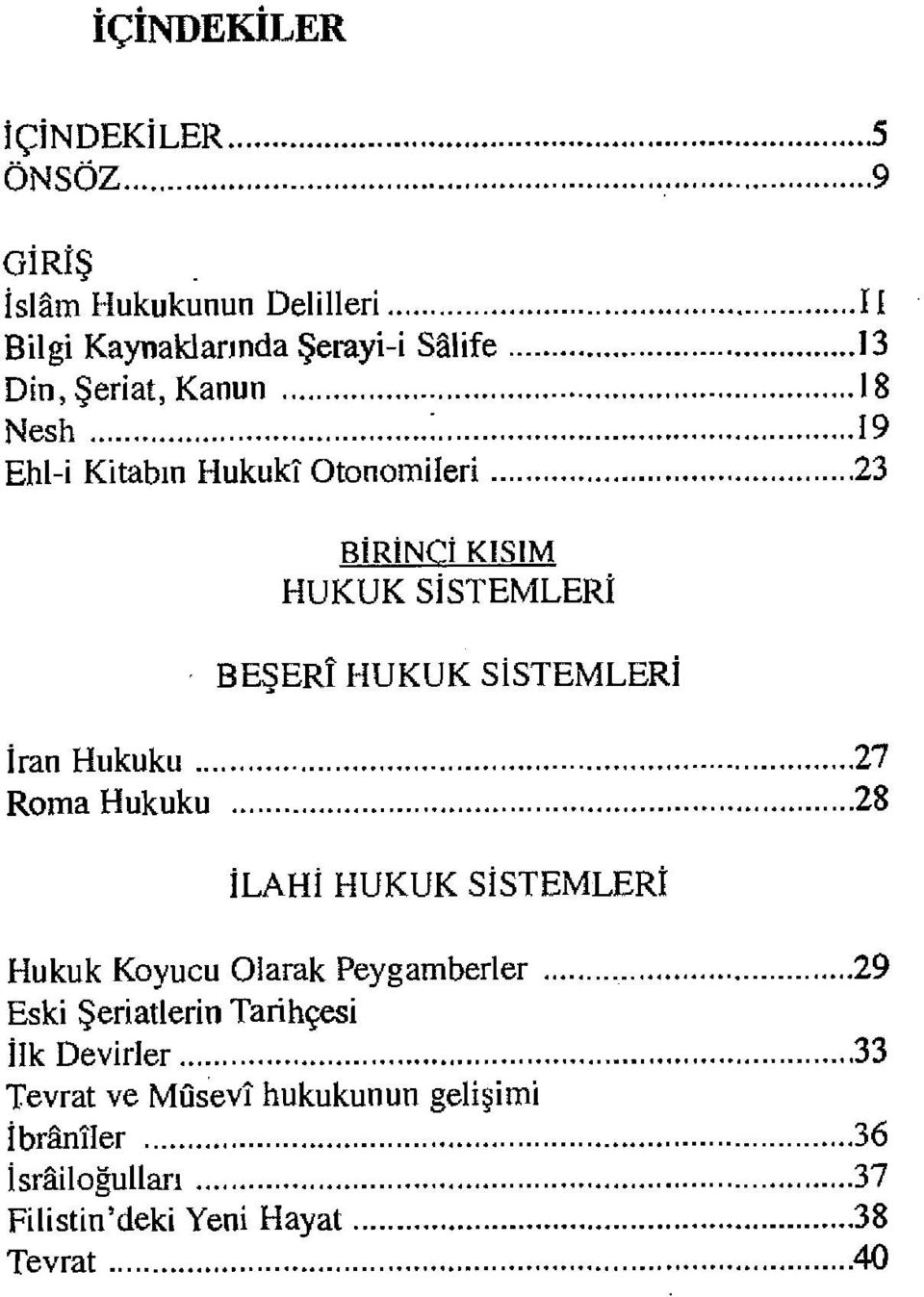 SİSTEMLERİ İran Hukuku 27 Roma Hukuku 28 İLAHİ HUKUK SİSTEMLERİ Hukuk Koyucu Olarak Peygamberler 29 Eski Şeriatlerin