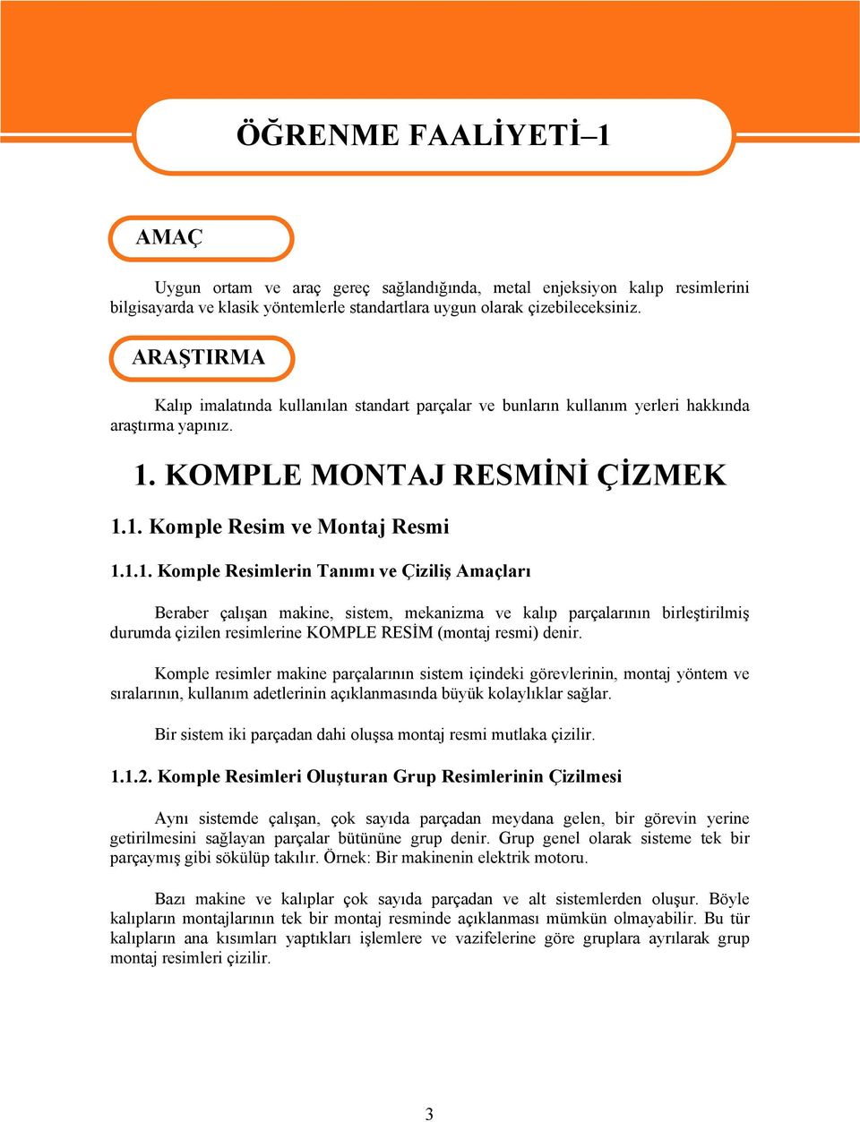 KOMPLE MONTAJ RESMİNİ ÇİZMEK 1.