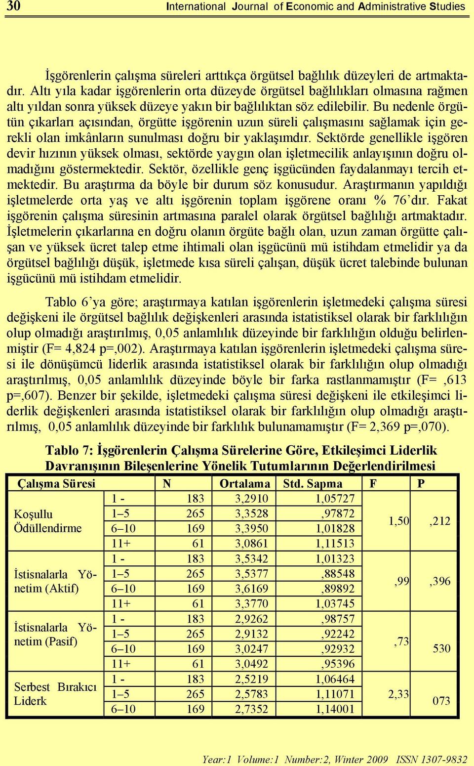 Bu nedenle örgütün çıkarları açısından, örgütte işgörenin uzun süreli çalışmasını sağlamak için gerekli olan imkânların sunulması doğru bir yaklaşımdır.