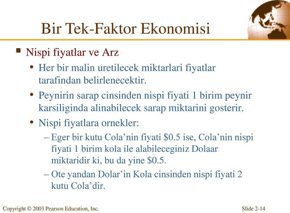 Peynirin sarap cinsinden nispi fiyati 1 birim peynir karsiliginda alinabilecek sarap miktarini gosterir.