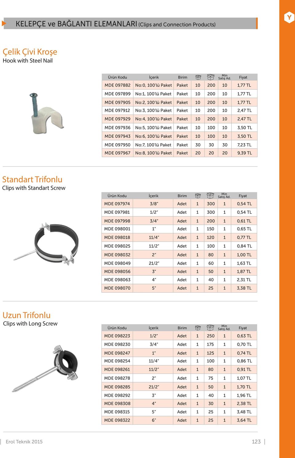 Paket Paket 10 100 10 3,50 TL MDE 097943 No:6, 100 lü Paket Paket 10 100 10 3,50 TL MDE 097950 No:7, 100 lü Paket Paket 30 30 30 7,23 TL MDE 097967 No:8, 100 lü Paket Paket 20 20 20 9,39 TL Standart