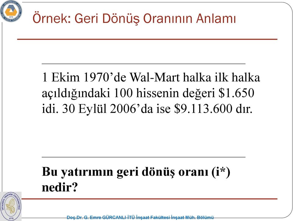 hissenin değeri $1.650 idi.