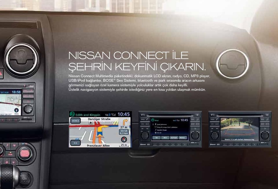 bağlantısı, BOSE Ses Sistemi, bluetooth ve park sırasında aracın arkasını görmenizi sağlayan