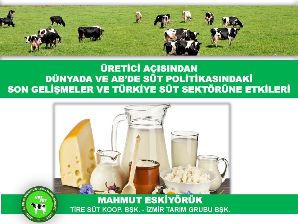 SÜT SEKTÖRÜNE ETKİLERİ MAHMUT ESKİYÖRÜK