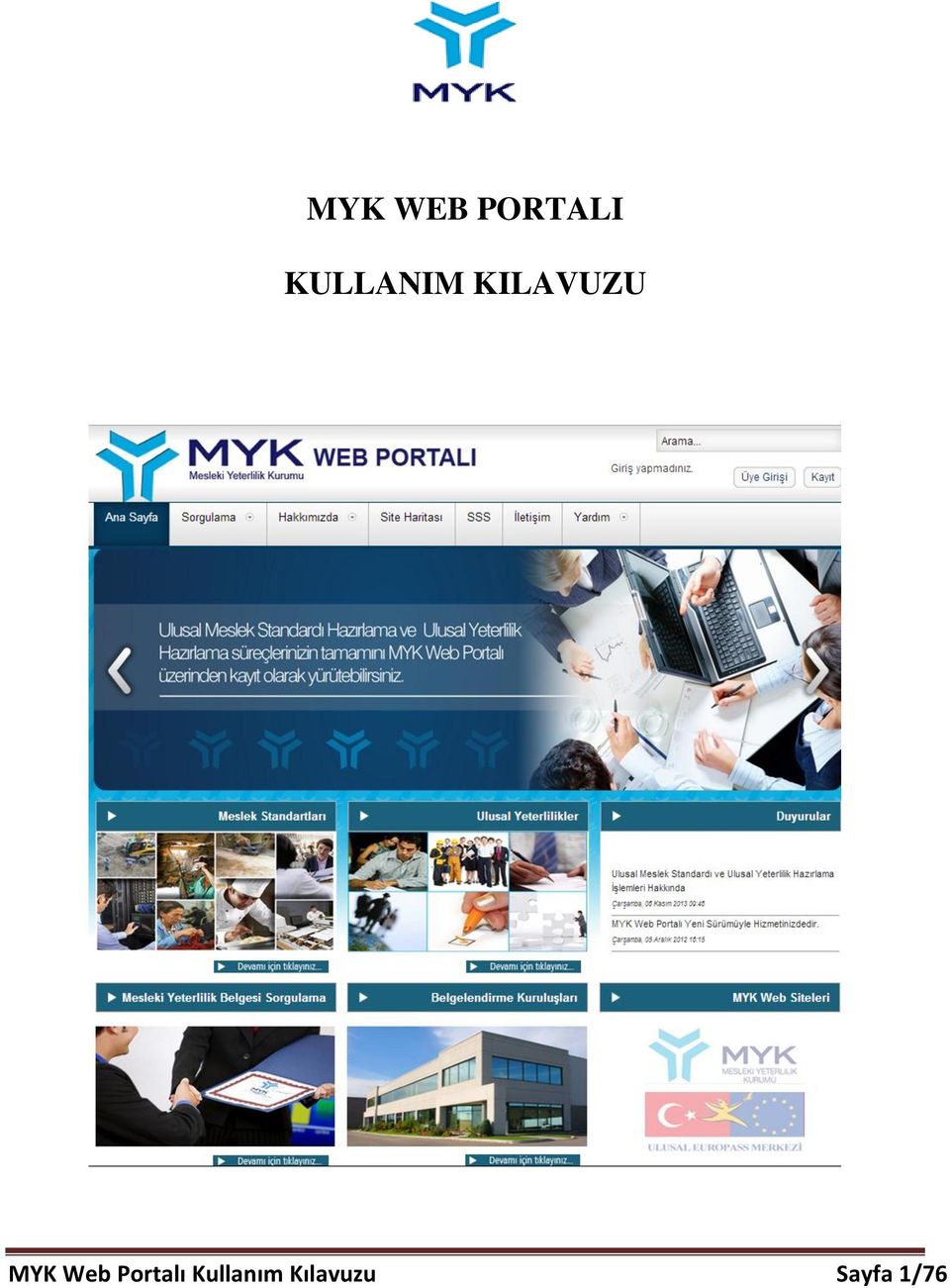 MYK Web Portalı