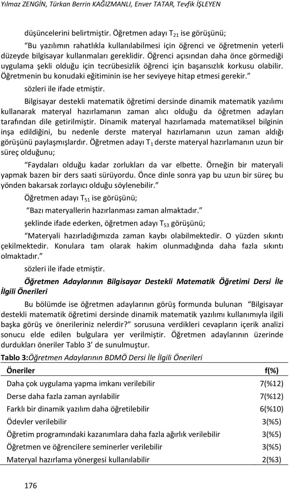 Öğrenci açısından daha önce görmediği uygulama şekli olduğu için tecrübesizlik öğrenci için başarısızlık korkusu olabilir. Öğretmenin bu konudaki eğitiminin ise her seviyeye hitap etmesi gerekir.