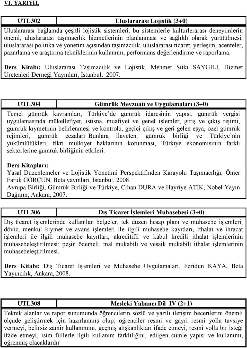 değerlendirme ve raporlama. Uluslararası Taşımacılık ve Lojistik, Mehmet Sıtkı SAYGILI, Hizmet Üretenleri Derneği Yayınları, İstanbul, 2007.