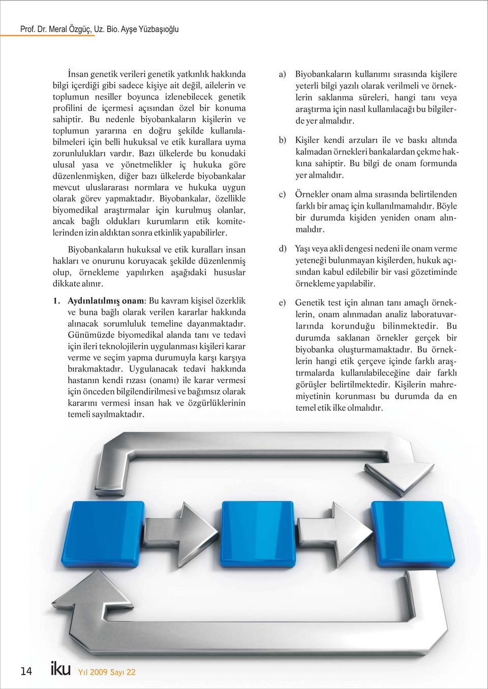 açısından özel bir konuma sahiptir. Bu nedenle biyobankaların kişilerin ve toplumun yararına en doğru şekilde kullanılabilmeleri için belli hukuksal ve etik kurallara uyma zorunlulukları vardır.