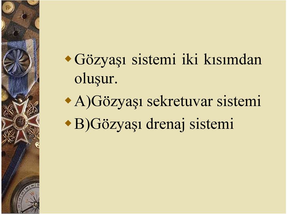 A)Gözyaşı sekretuvar