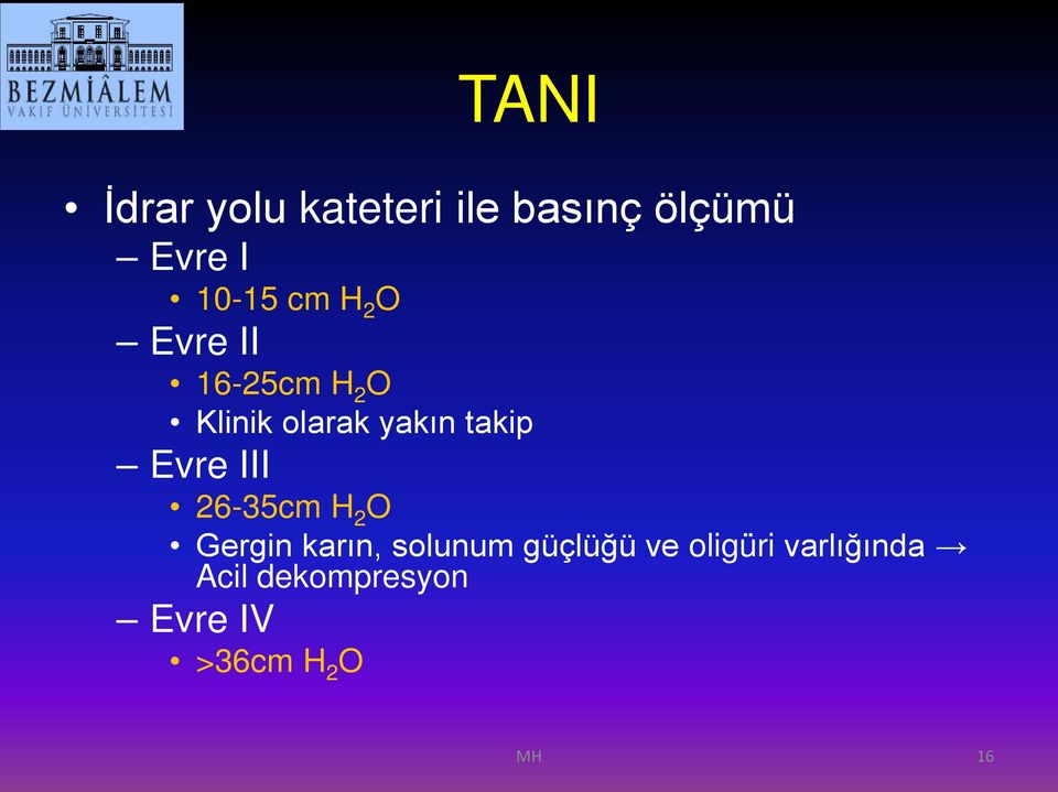 Evre III 26-35cm H 2 O Gergin karın, solunum güçlüğü ve