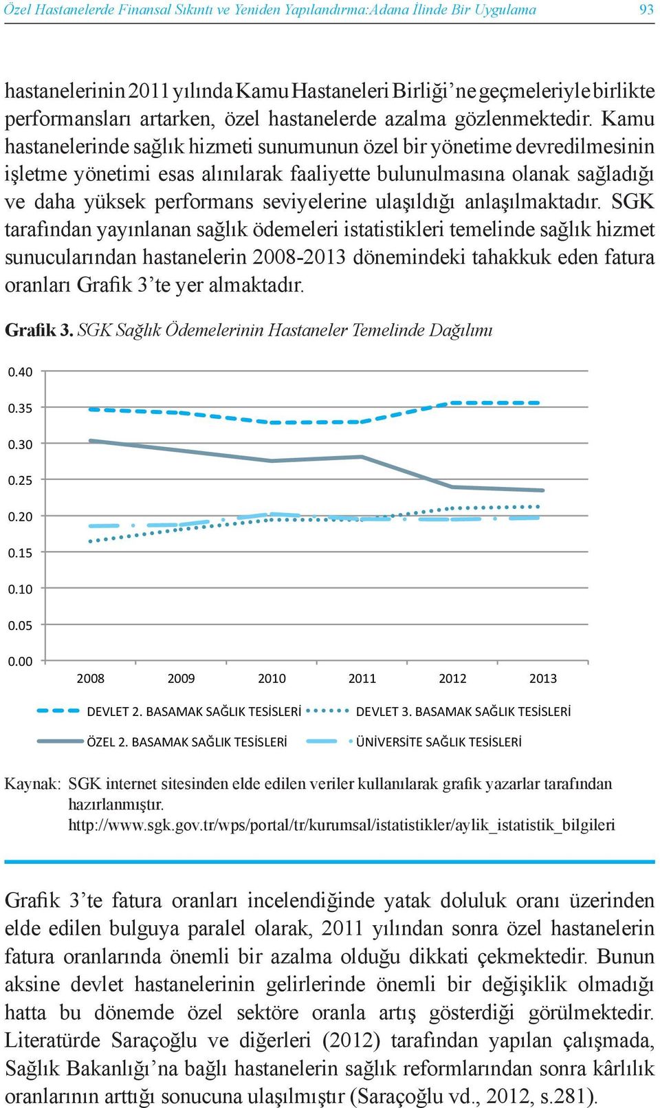 Kamu hastanelerinde sağlık hizmeti sunumunun özel bir yönetime devredilmesinin işletme yönetimi esas alınılarak faaliyette bulunulmasına olanak sağladığı ve daha yüksek performans seviyelerine