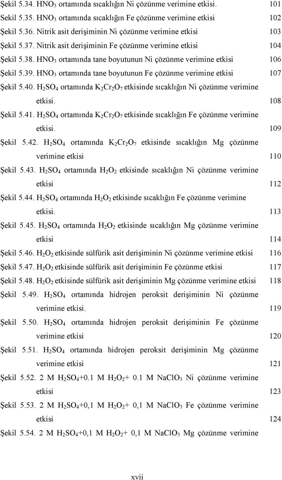 HNO 3 ortamında tane boyutunun Ni çözünme verimine etkisi 106 Şekil 5.39. HNO 3 ortamında tane boyutunun Fe çözünme verimine etkisi 107 Şekil 5.40.