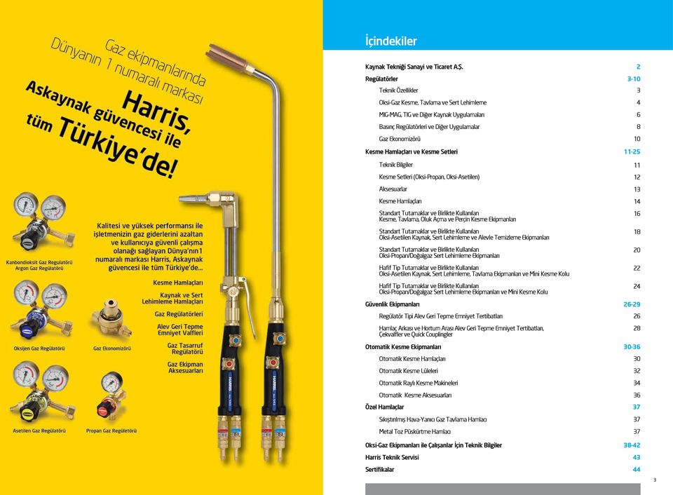 Hamlaçları ve Kesme Setleri 11-25 Teknik Bilgiler Kesme Setleri (Oksi-Propan, Oksi-Asetilen) Kesme Hamlaçları Standart Tutamaklar ve Birlikte Kullanılan Kesme, Tavlama, Oluk Açma ve Perçin Kesme