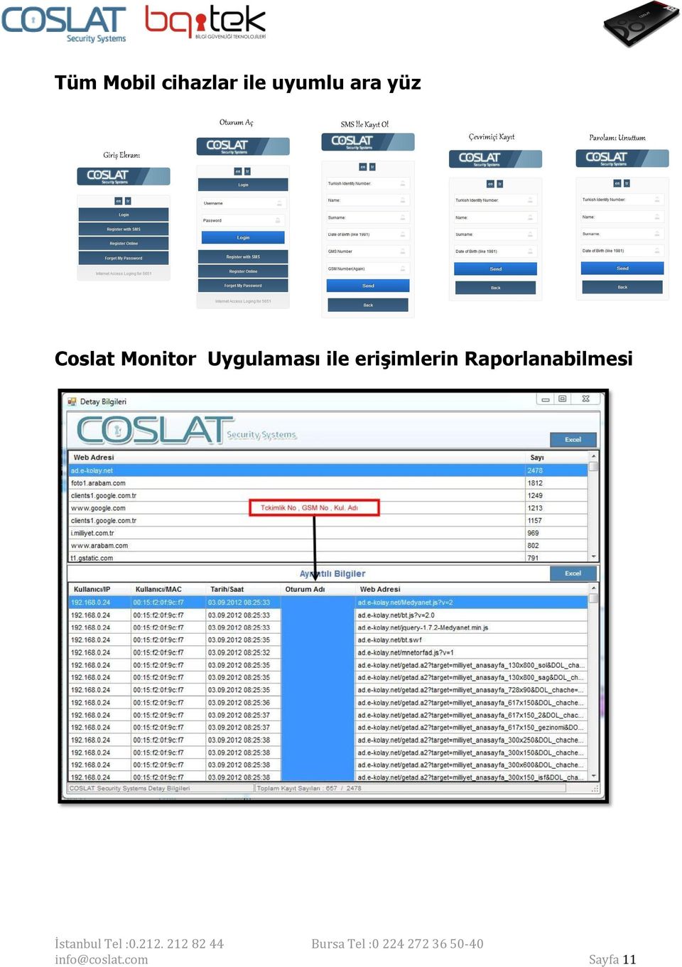 Uygulaması ile erişimlerin