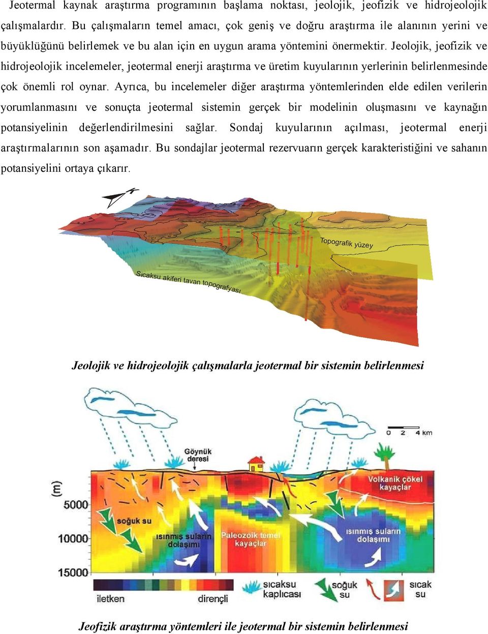 Jeolojik, jeofizik ve hidrojeolojik incelemeler, jeotermal enerji araştırma ve üretim kuyularının yerlerinin belirlenmesinde çok önemli rol oynar.