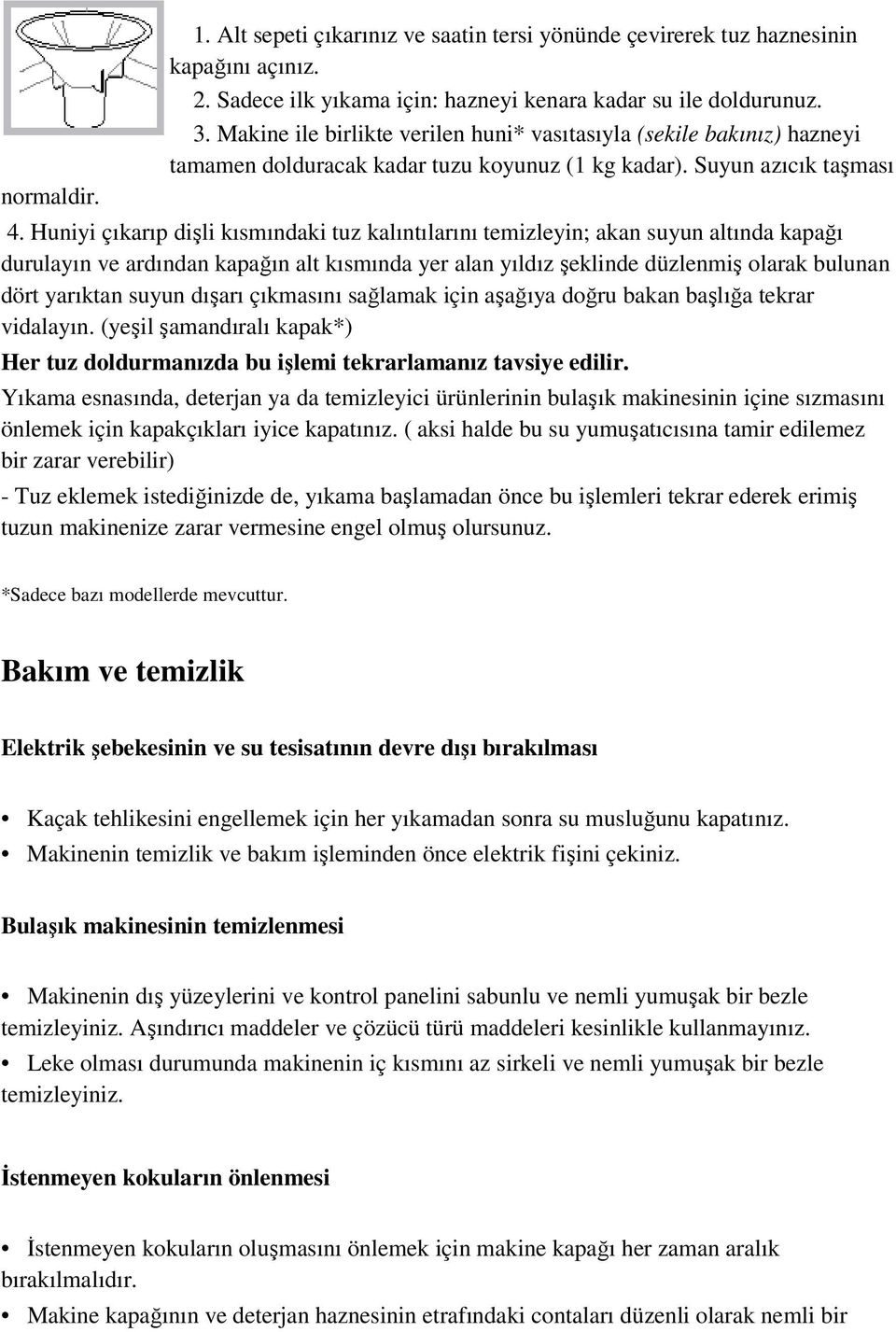 Huniyi çıkarıp dişli kısmındaki tuz kalıntılarını temizleyin; akan suyun altında kapağı durulayın ve ardından kapağın alt kısmında yer alan yıldız şeklinde düzlenmiş olarak bulunan dört yarıktan