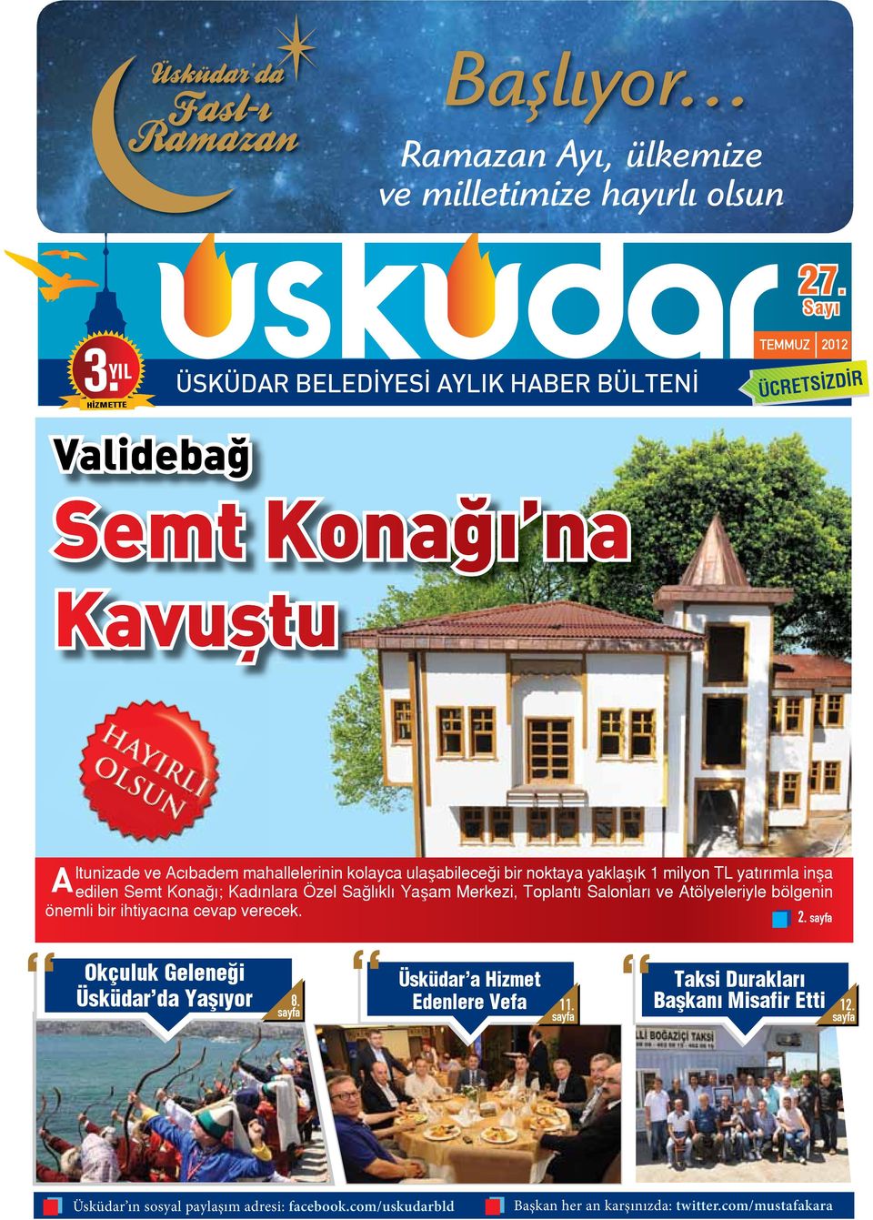 yaklaşık 1 milyon TL yatırımla inşa edilen Semt Konağı; Kadınlara Özel Sağlıklı Yaşam Merkezi, Toplantı Salonları ve Atölyeleriyle bölgenin önemli bir ihtiyacına