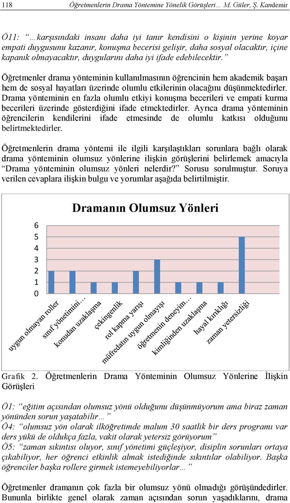 daha iyi ifade edebilecektir. Öğretmenler drama yönteminin kullanılmasının öğrencinin hem akademik başarı hem de sosyal hayatları üzerinde olumlu etkilerinin olacağını düşünmektedirler.