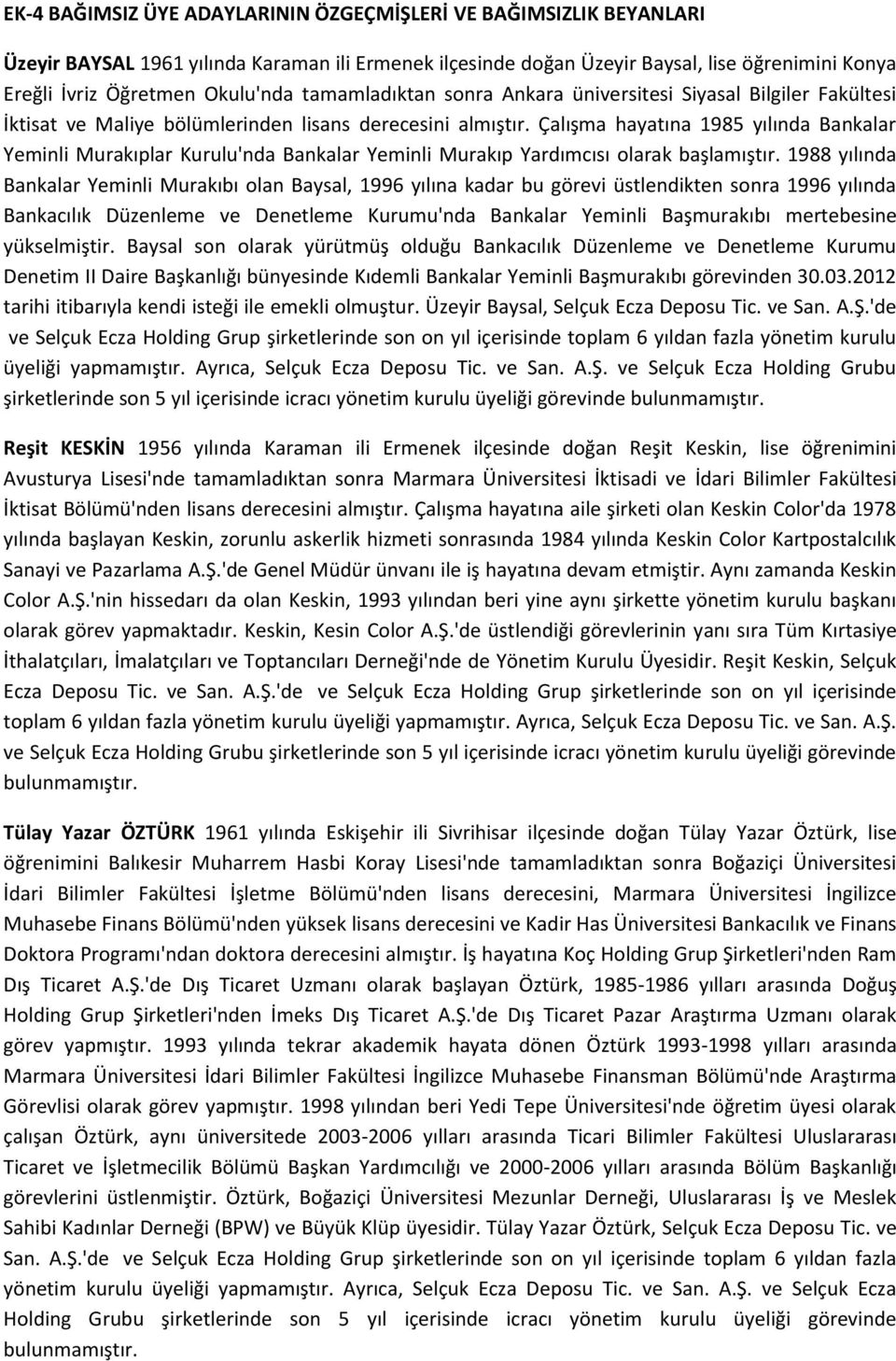 Çalışma hayatına 1985 yılında Bankalar Yeminli Murakıplar Kurulu'nda Bankalar Yeminli Murakıp Yardımcısı olarak başlamıştır.