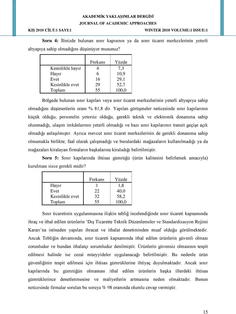 dir. Yapılan görüşmeler neticesinde sınır kapılarının küçük olduğu, personelin yetersiz olduğu, gerekli teknik ve elektronik donanıma sahip olunmadığı, ulaşım imkânlarının yeterli olmadığı ve bazı