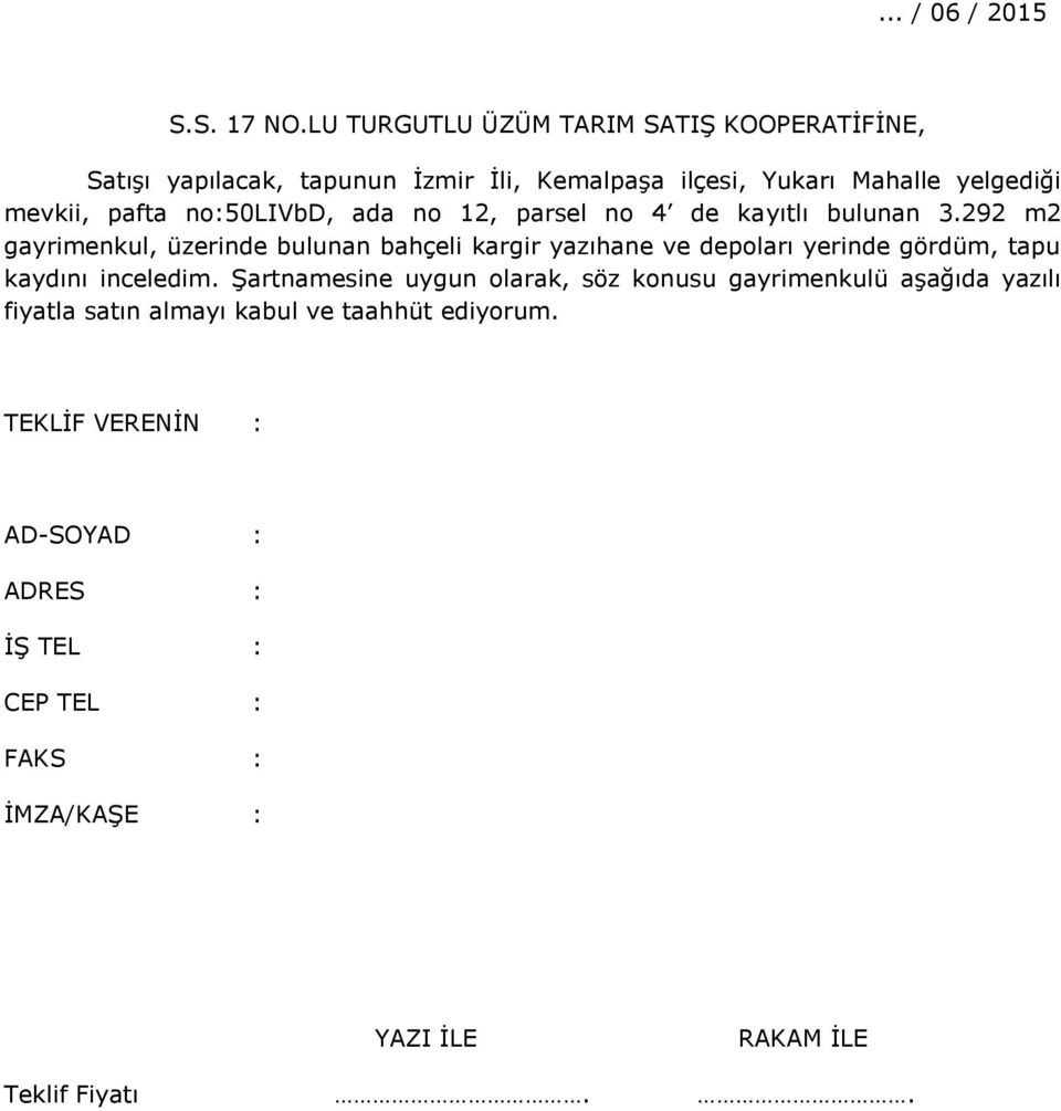 no:50livbd, ada no 12, parsel no 4 de kayıtlı bulunan 3.