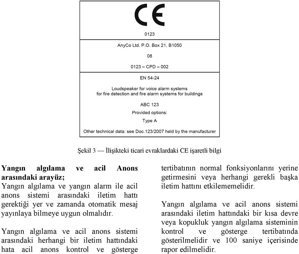 Yangın algılama ve acil anons sistemi arasındaki herhangi bir iletim hattındaki hata acil anons kontrol ve gösterge tertibatının normal fonksiyonlarını yerine getirmesini veya