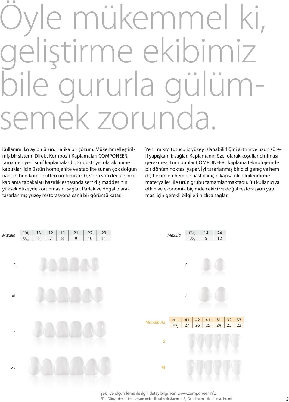 0,3'den son derece ince kaplama tabakaları hazırlık esnasında sert diş maddesinin yüksek düzeyde korunmasını sağlar. Parlak ve doğal olarak tasarlanmış yüzey restorasyona canlı bir görüntü katar.