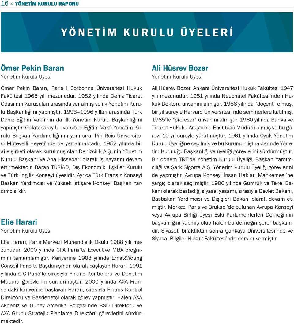 1993 1996 yılları arasında Türk Deniz Eğitim Vakfı nın da ilk Yönetim Kurulu Başkanlığı nı yapmıştır.