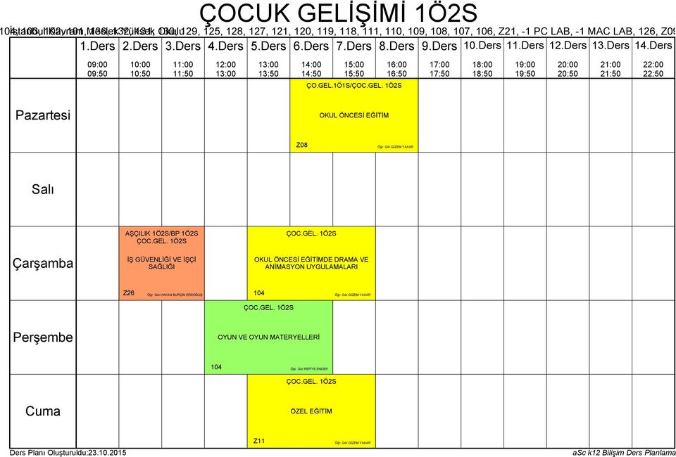 1Ö2S İŞ GÜVENLİĞİ VE İŞÇİ SAĞLIĞI ÇOC.GEL.