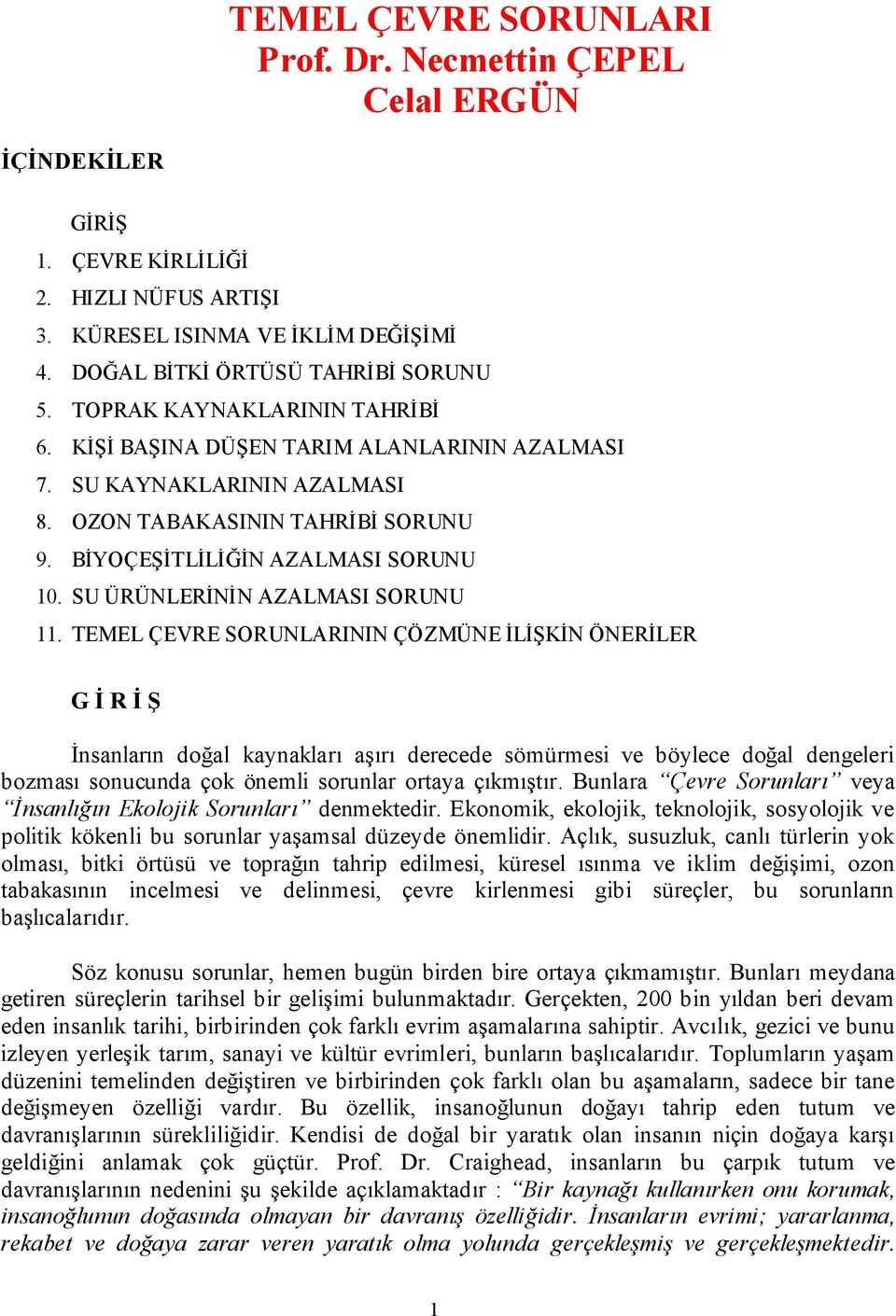 SU ÜRÜNLERİNİN AZALMASI SORUNU 11.