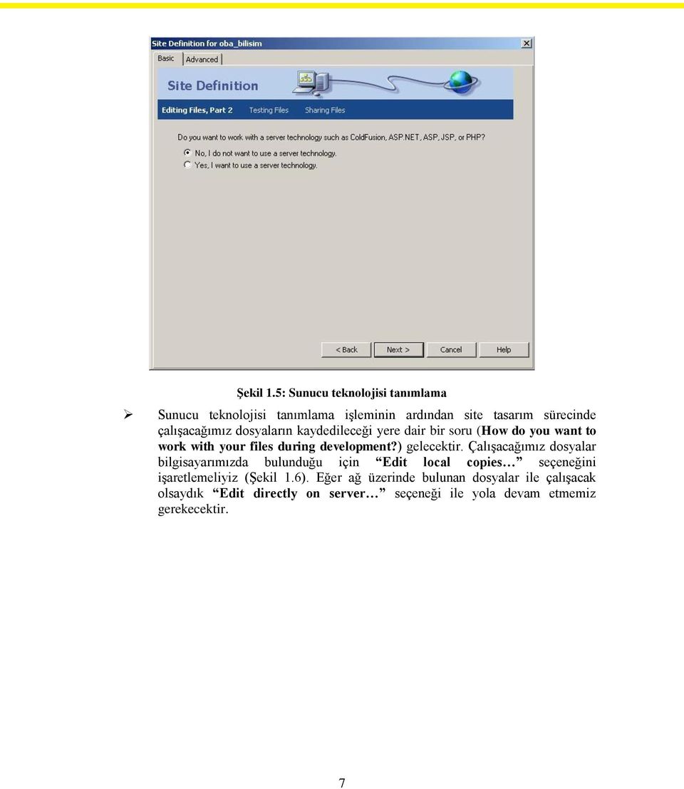 dosyaların kaydedileceği yere dair bir soru (How do you want to work with your files during development?) gelecektir.