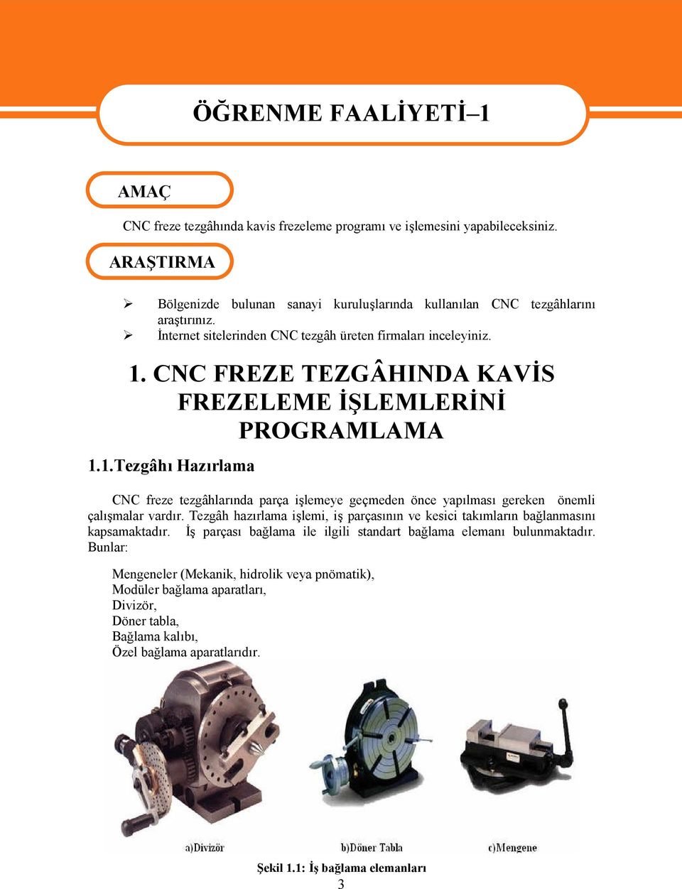 CNC FREZE TEZGÂHINDA KAVİS FREZELEME İŞLEMLERİNİ PROGRAMLAMA 1.1.Tezgâhı Hazırlama CNC freze tezgâhlarında parça işlemeye geçmeden önce yapılması gereken önemli çalışmalar vardır.