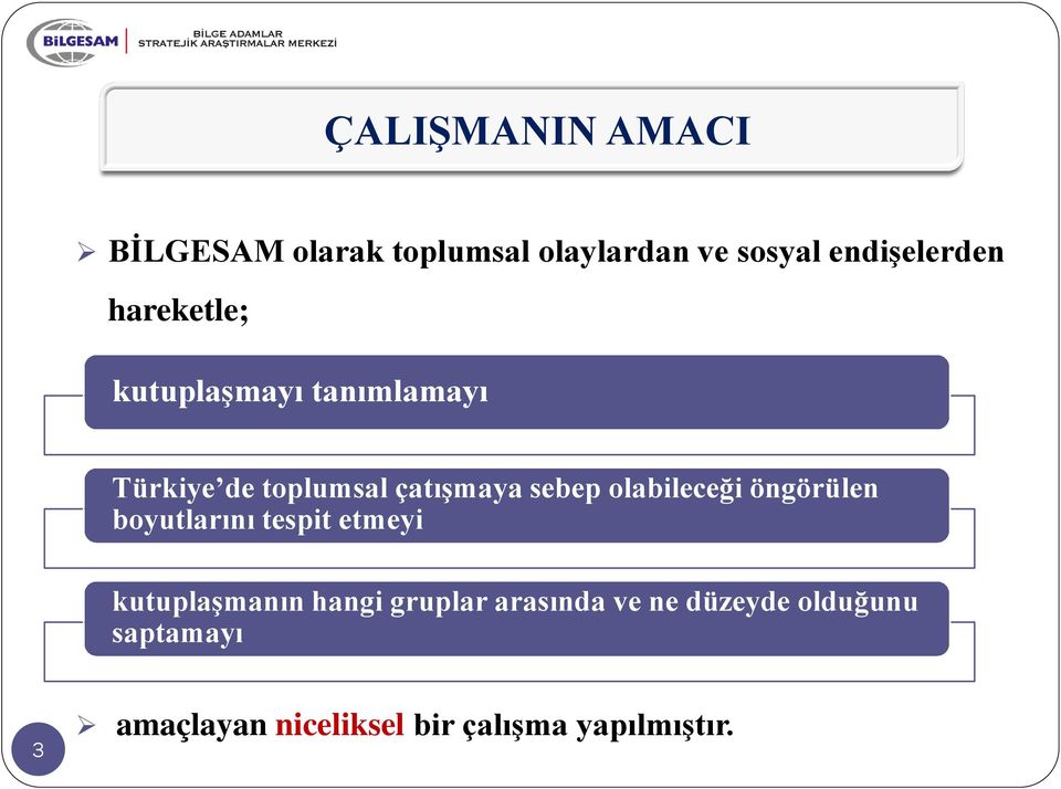 olabileceği öngörülen boyutlarını tespit etmeyi kutuplaşmanın hangi gruplar