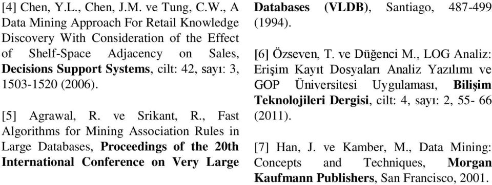 (2006). [5] Agrawal, R. ve Srikant, R.