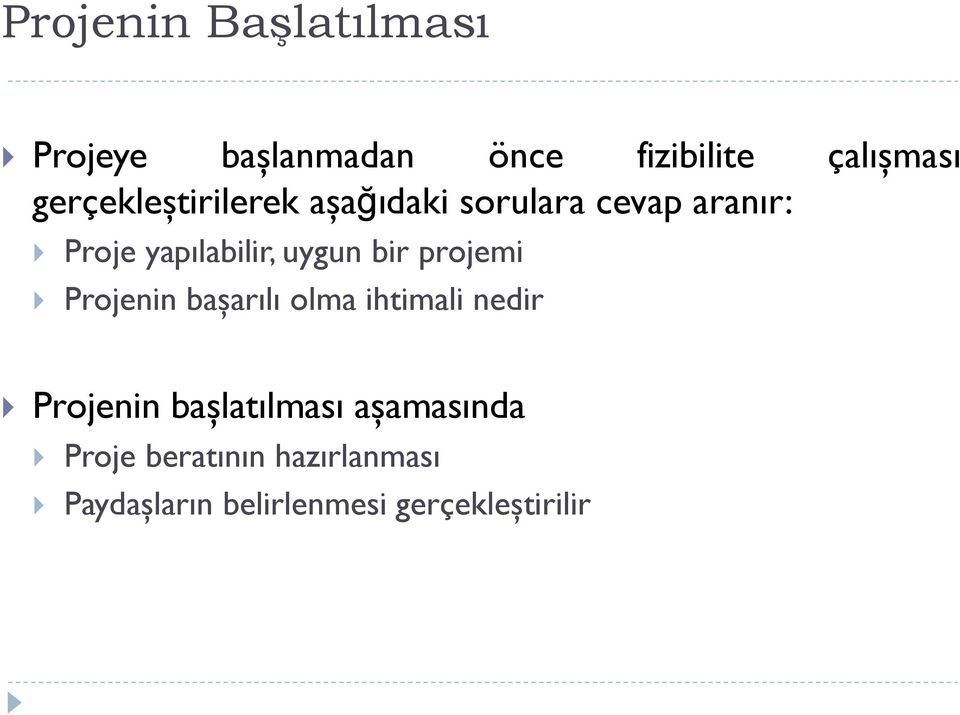 uygun bir projemi Projenin başarılı olma ihtimali nedir Projenin