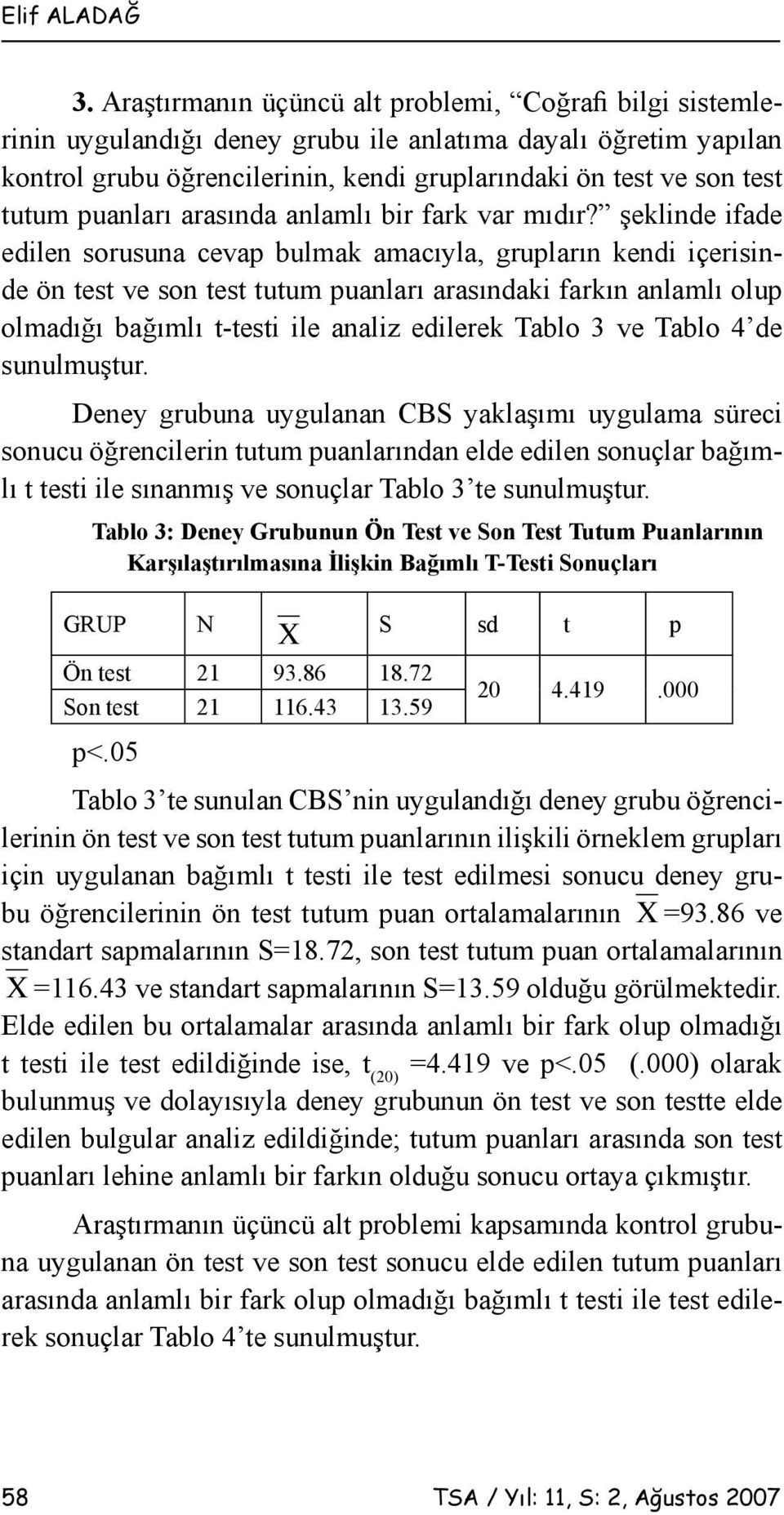 puanları arasında anlamlı bir fark var mıdır?