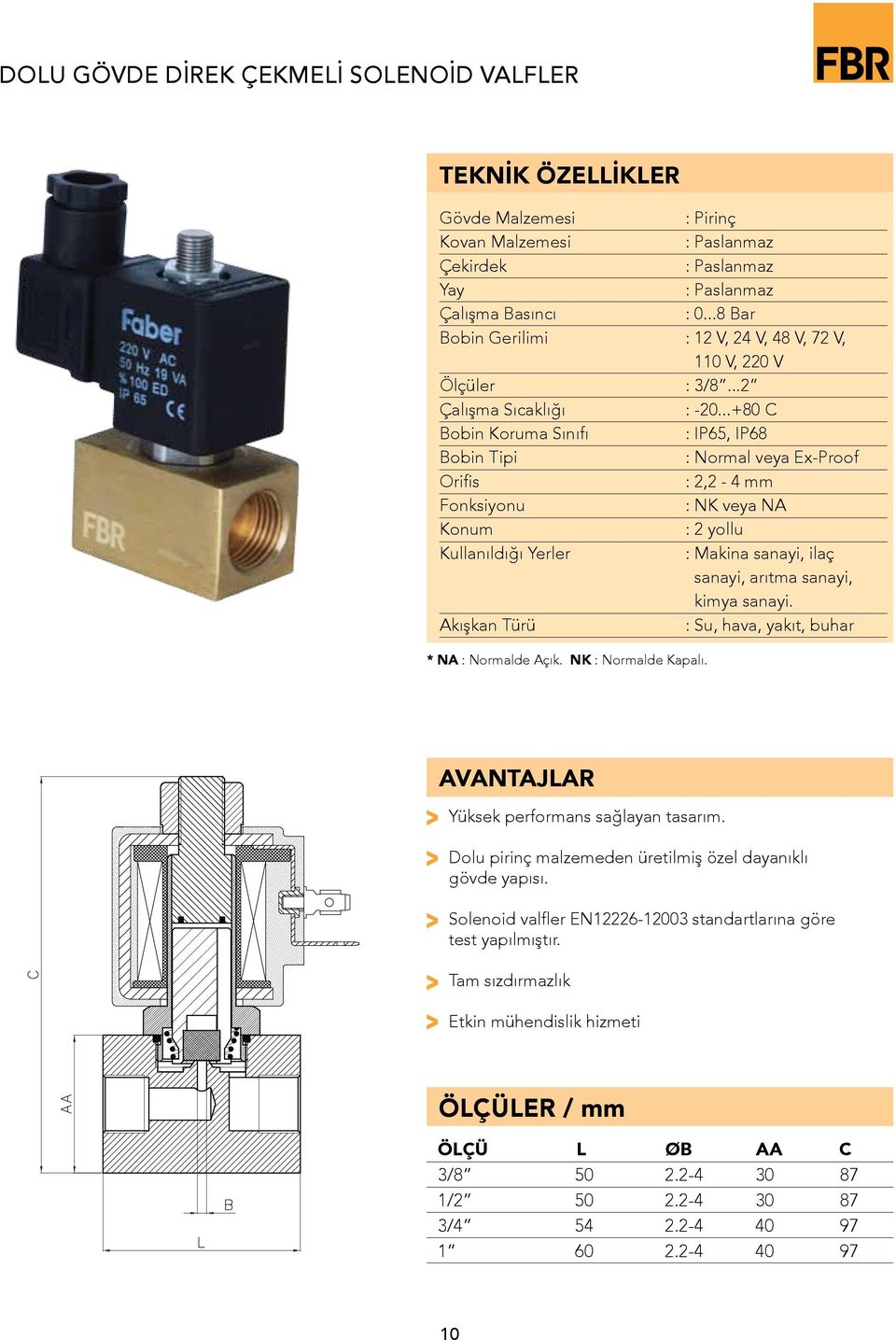 ..+80 obin Koruma Sınıfı : IP65, IP68 obin Tipi : Normal veya Ex-Proof Orifis : 2,2-4 mm Fonksiyonu : NK veya N Konum : 2 yollu Kullanıldığı Yerler : Makina sanayi, ilaç sanayi, arıtma sanayi, kimya