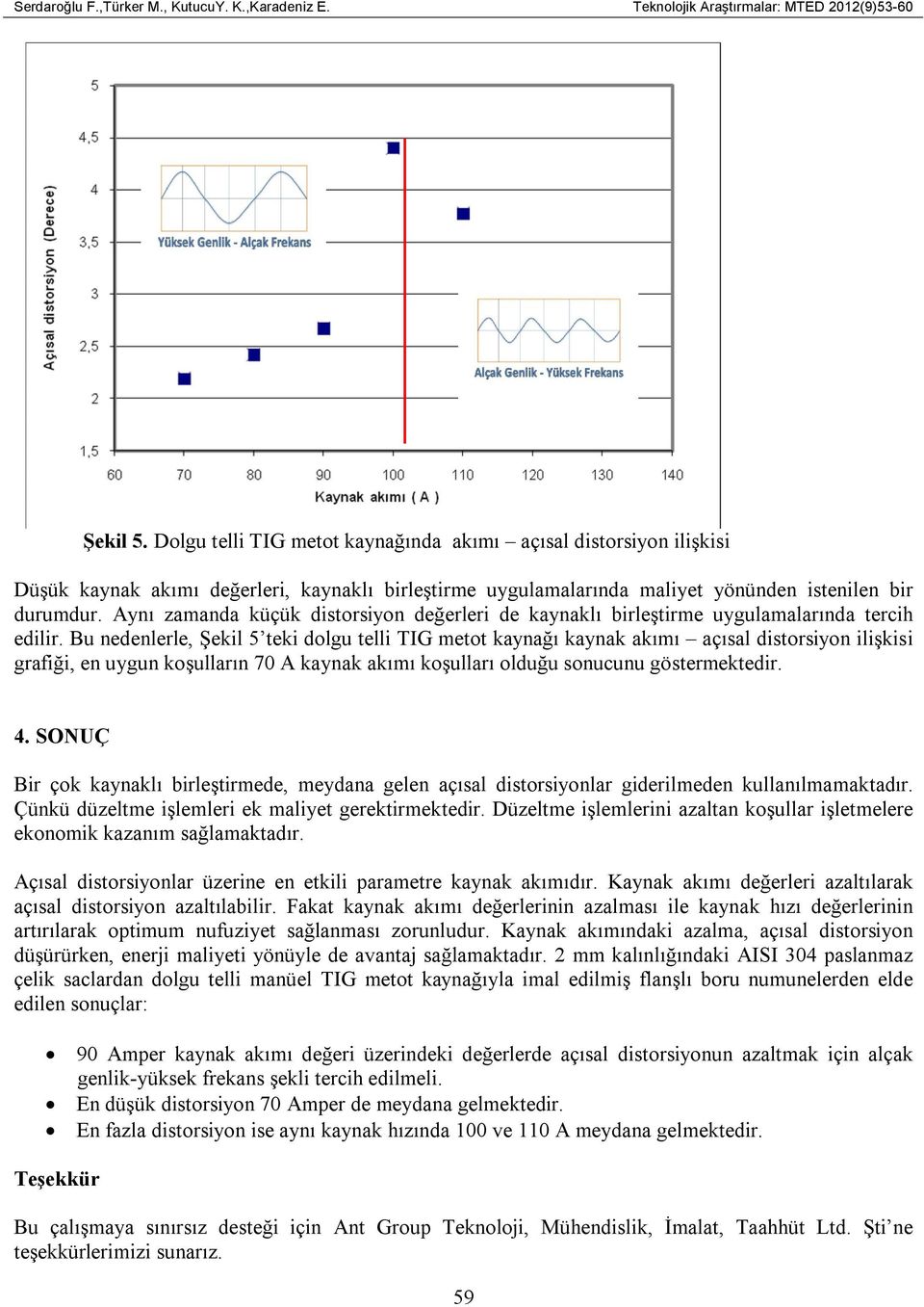 Aynı zamanda küçük distorsiyon değerleri de kaynaklı birleştirme uygulamalarında tercih edilir.