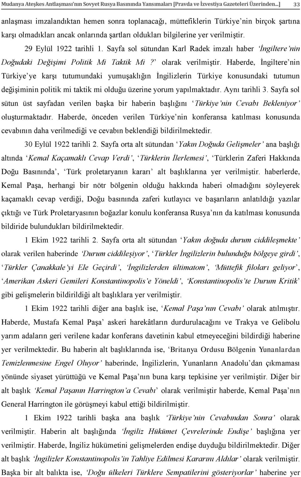 Sayfa sol dan Karl Radek imzalı haber İngiltere nin Doğudaki Değişimi Politik Mi Taktik Mi? olarak verilmiştir.