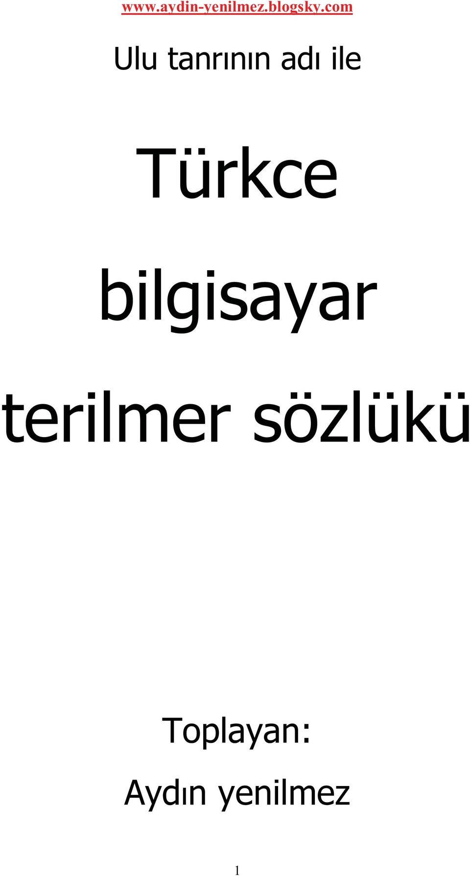 terilmer sözlükü