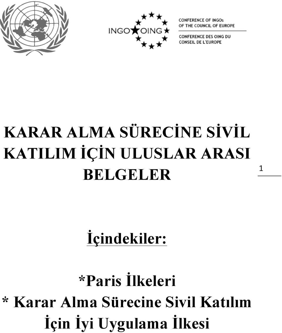 *Paris İlkeleri * Karar Alma Sürecine