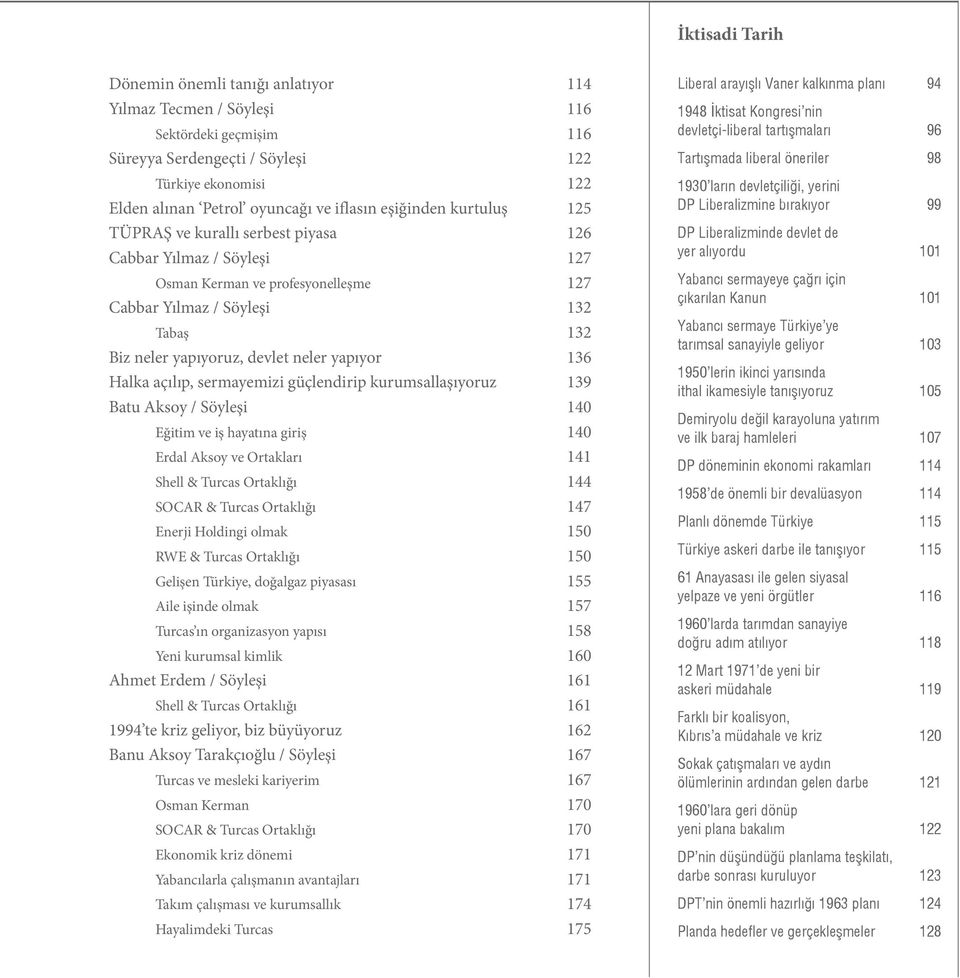 yapıyor 136 Halka açılıp, sermayemizi güçlendirip kurumsallaşıyoruz 139 Batu Aksoy / Söyleşi 140 Eğitim ve iş hayatına giriş 140 Erdal Aksoy ve Ortakları 141 Shell & Turcas Ortaklığı 144 SOCAR &