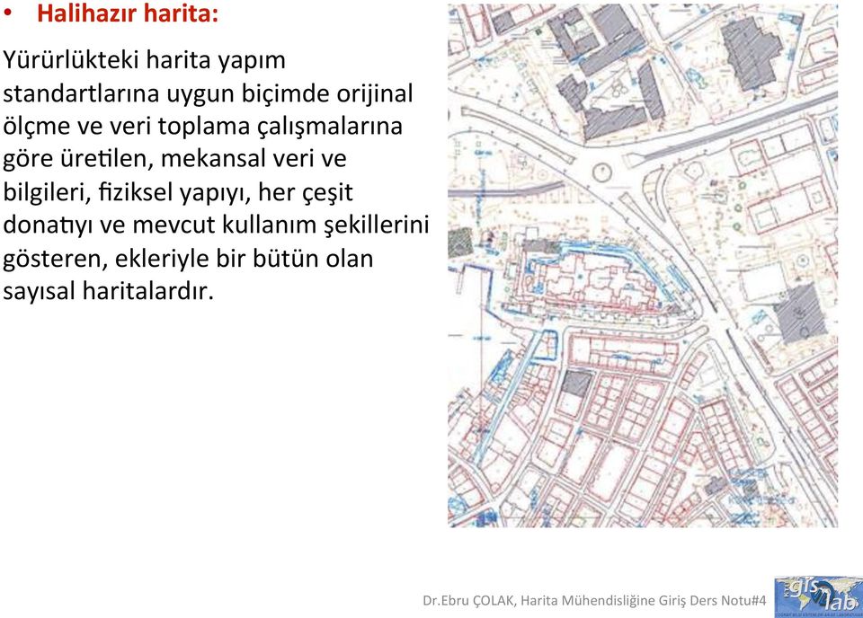 mekansal veri ve bilgileri, fiziksel yapıyı, her çeşit dona[yı ve