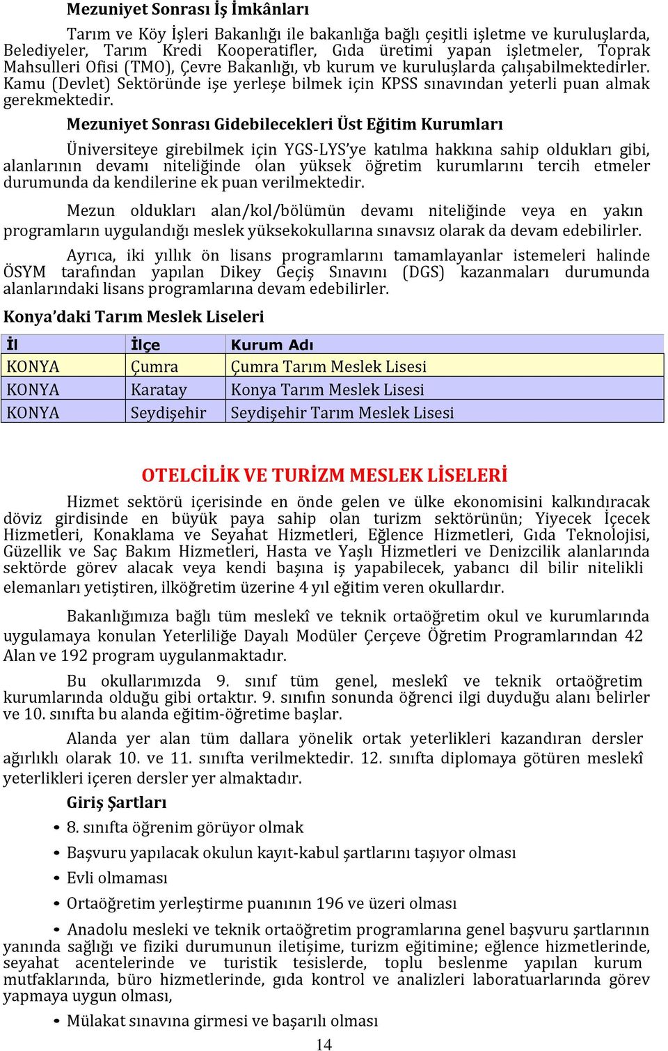 Mezuniyet Sonrası Gidebilecekleri Üst Eğitim Kurumları Üniversiteye girebilmek için YGS LYS ye katılma hakkına sahip oldukları gibi, alanlarının devamı niteliğinde olan yüksek öğretim kurumlarını